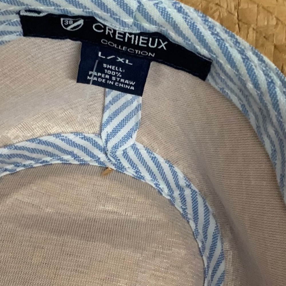 🌺sold CREMIEUX Solid Straw Fedora - Picture 2 of 5